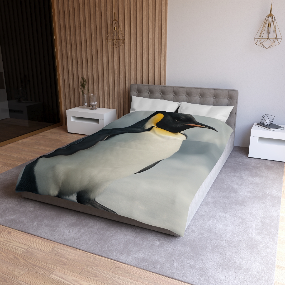 Moonlit Vigil Emperor Penguin custom duvets