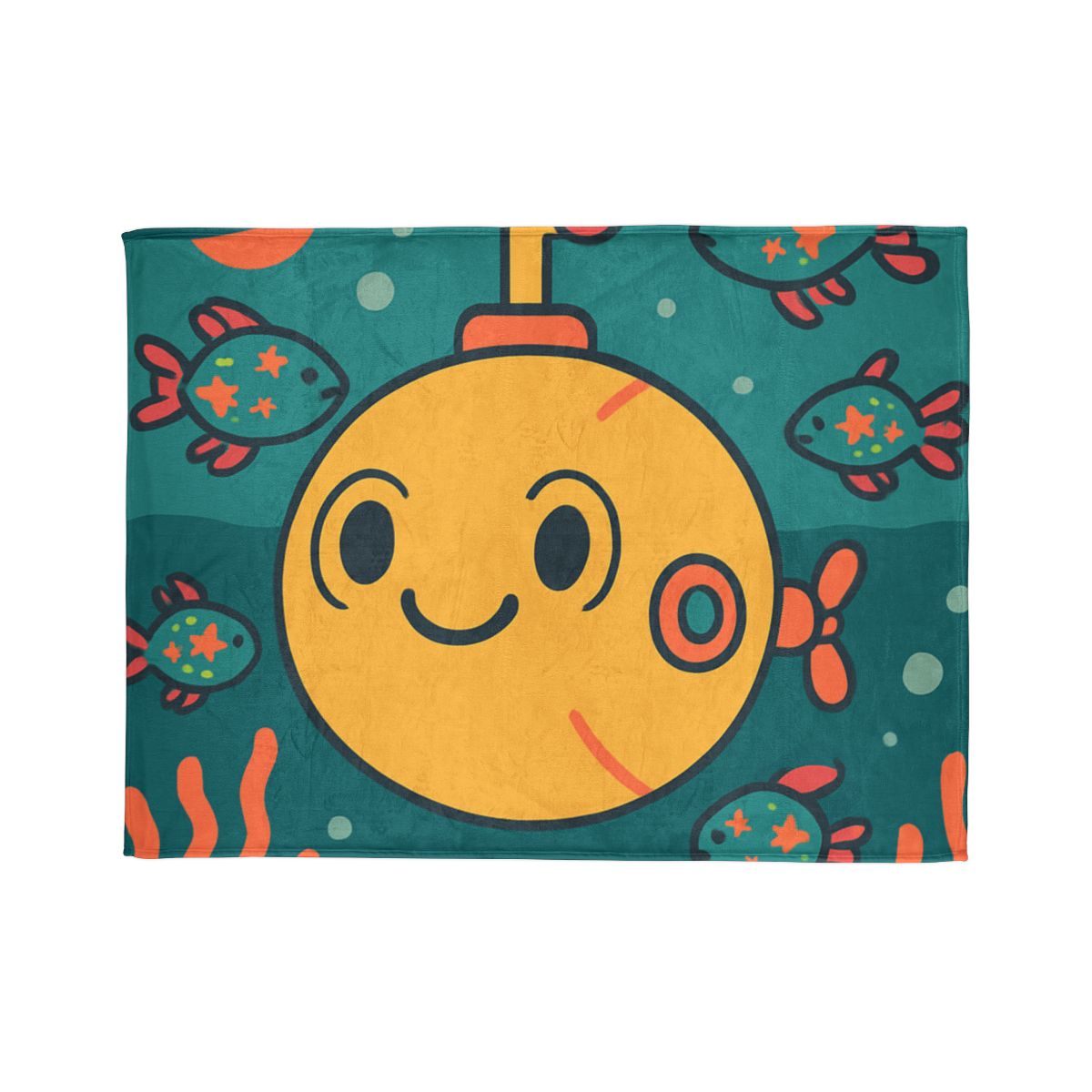 Underwater Planet Explorer Sub personalized cozy blankets