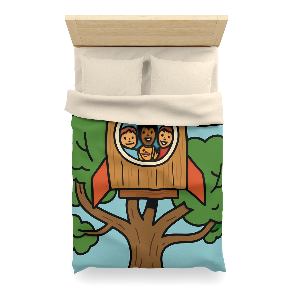 Time Traveling Treehouse Rocket trendy bedroom duvets
