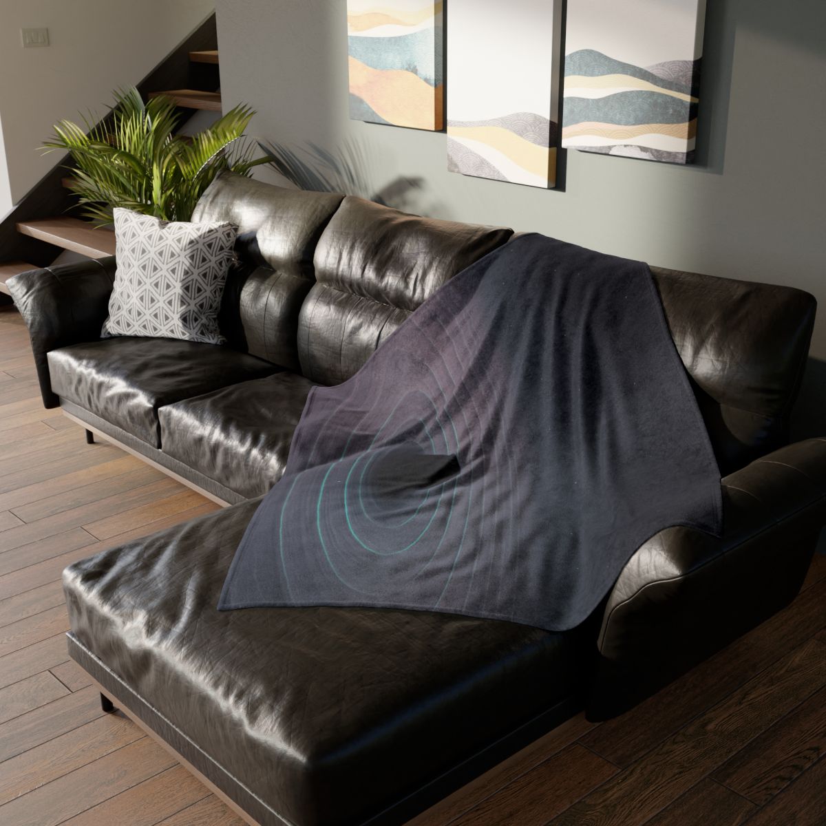 Void Echo Fringe stylish throw blankets