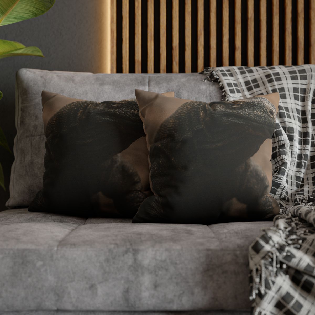 Ancient Sentinel Komodo Dragon trendy patterned pillow cases