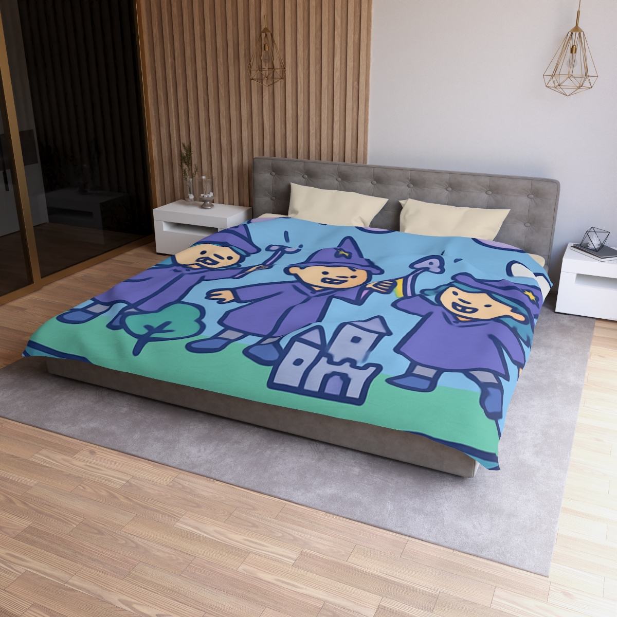 Math Wizards Floating Island soft comforter duvets