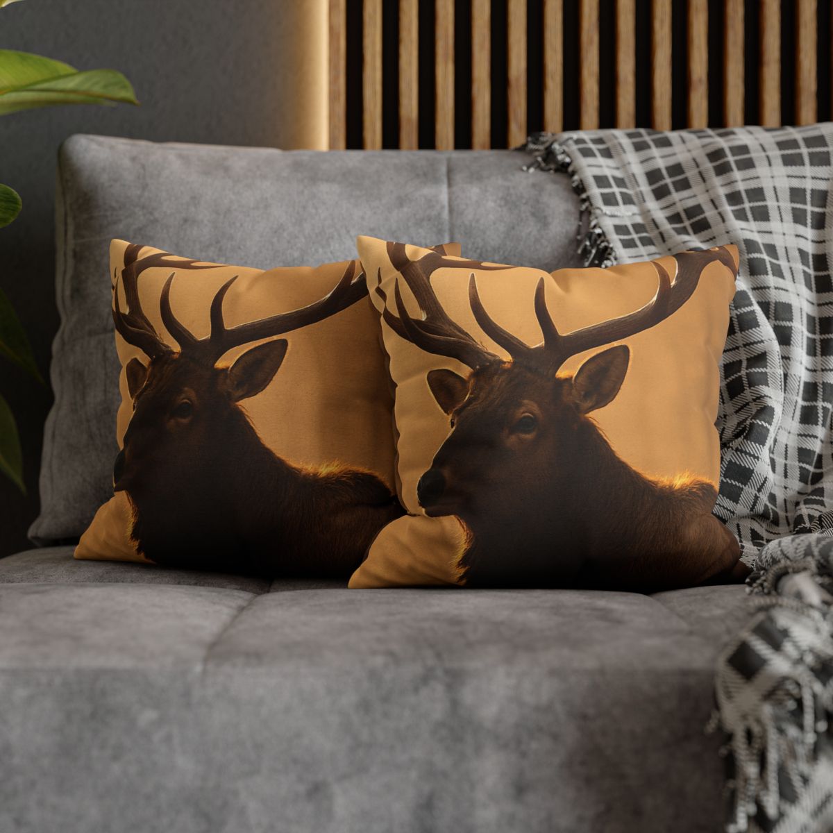 Antler Crown Mountain Elk custom pillow cases