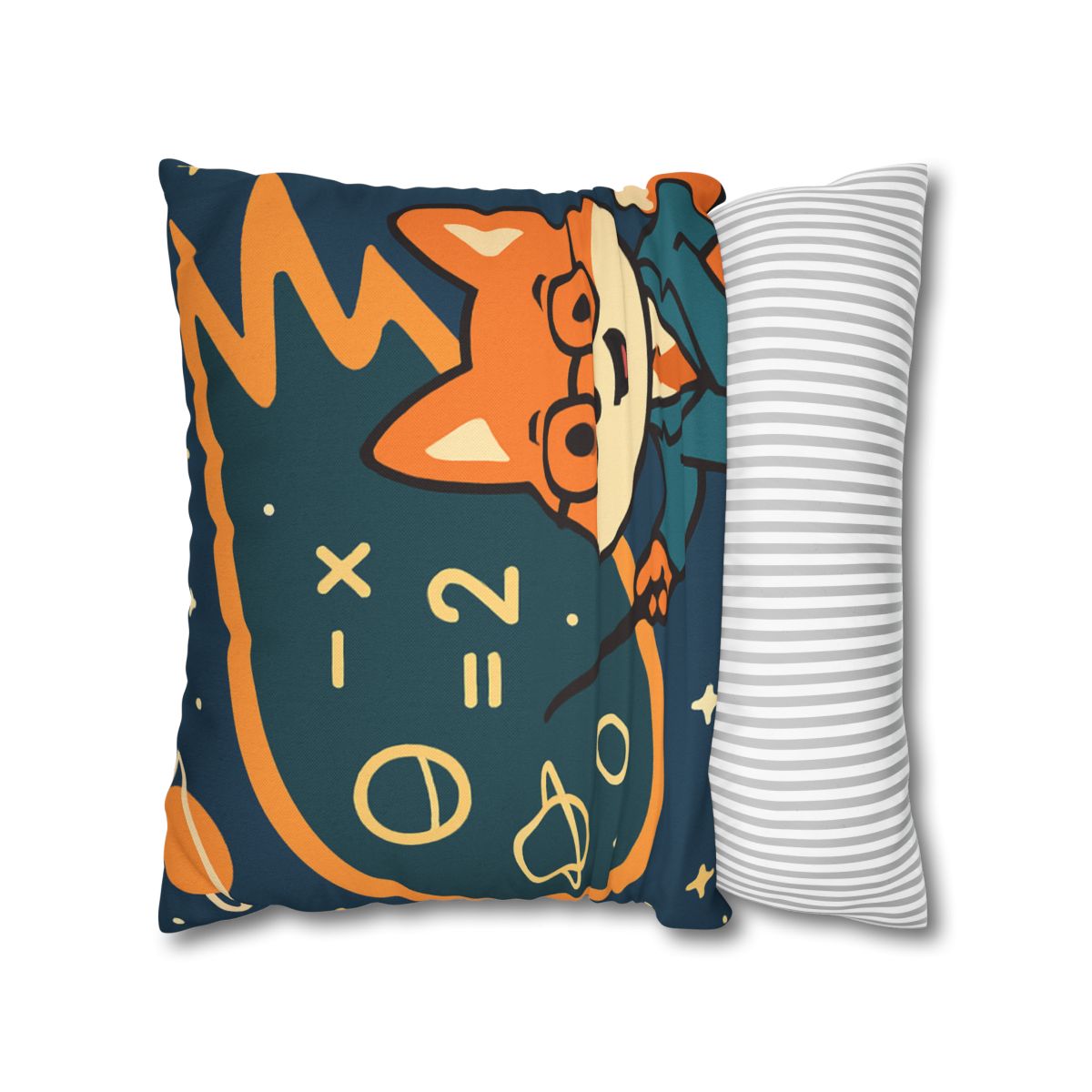 Comet Classroom With A Curious Fox designer print pillow cases