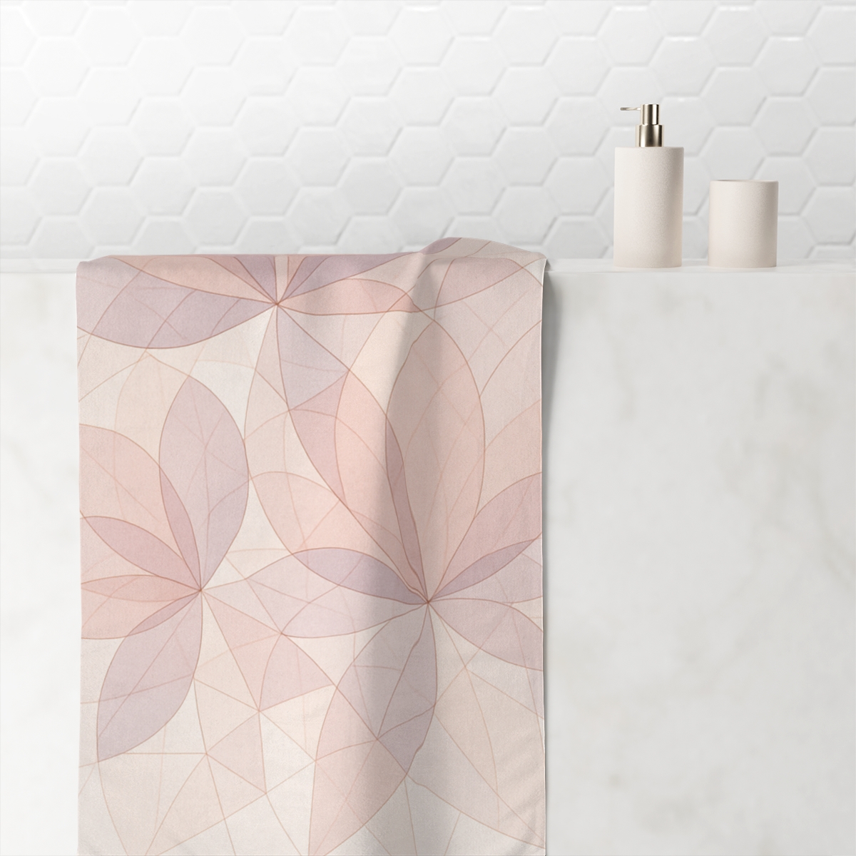 Petal Fragment Geometry custom towels