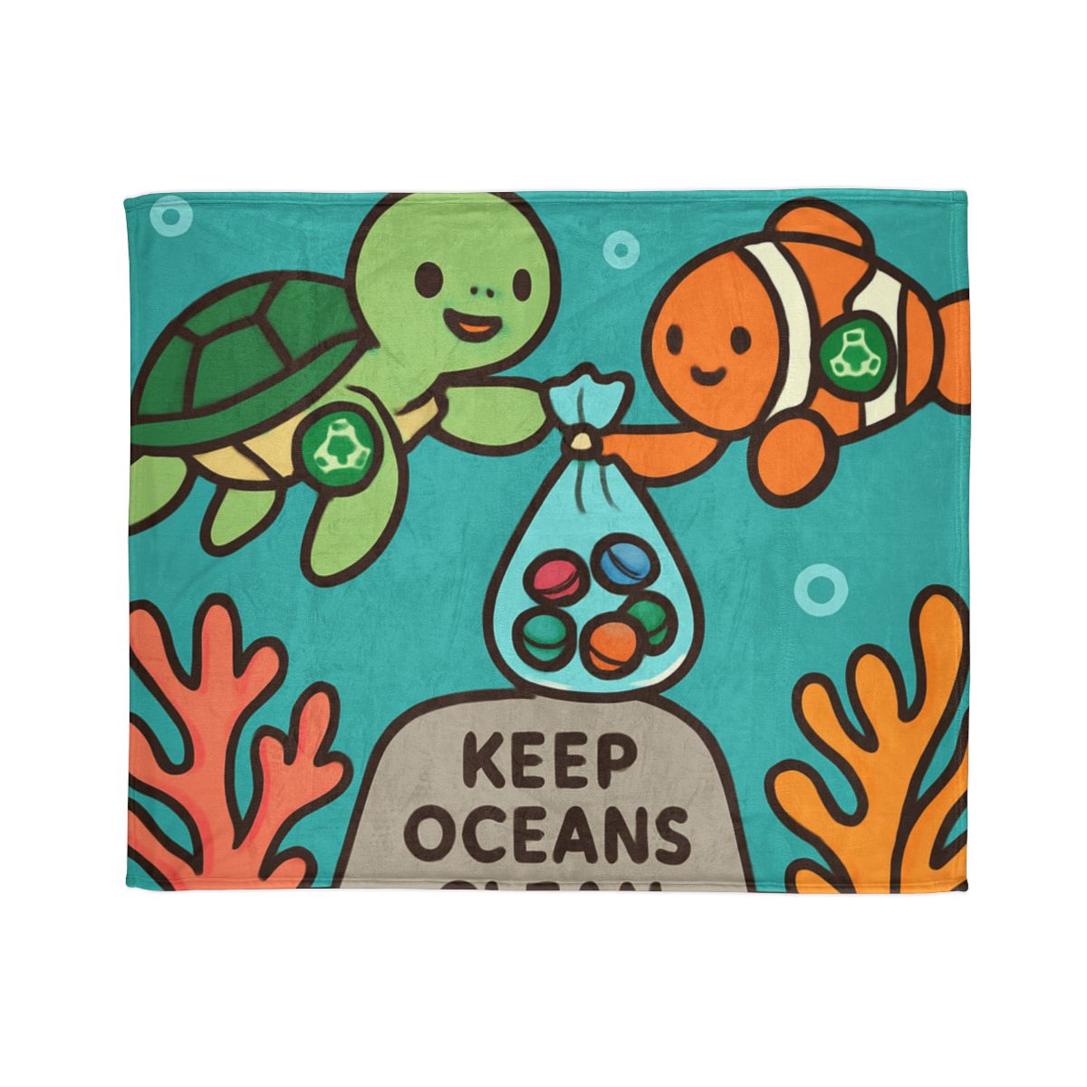 Coral Reef Cleanup Crew warm winter blankets