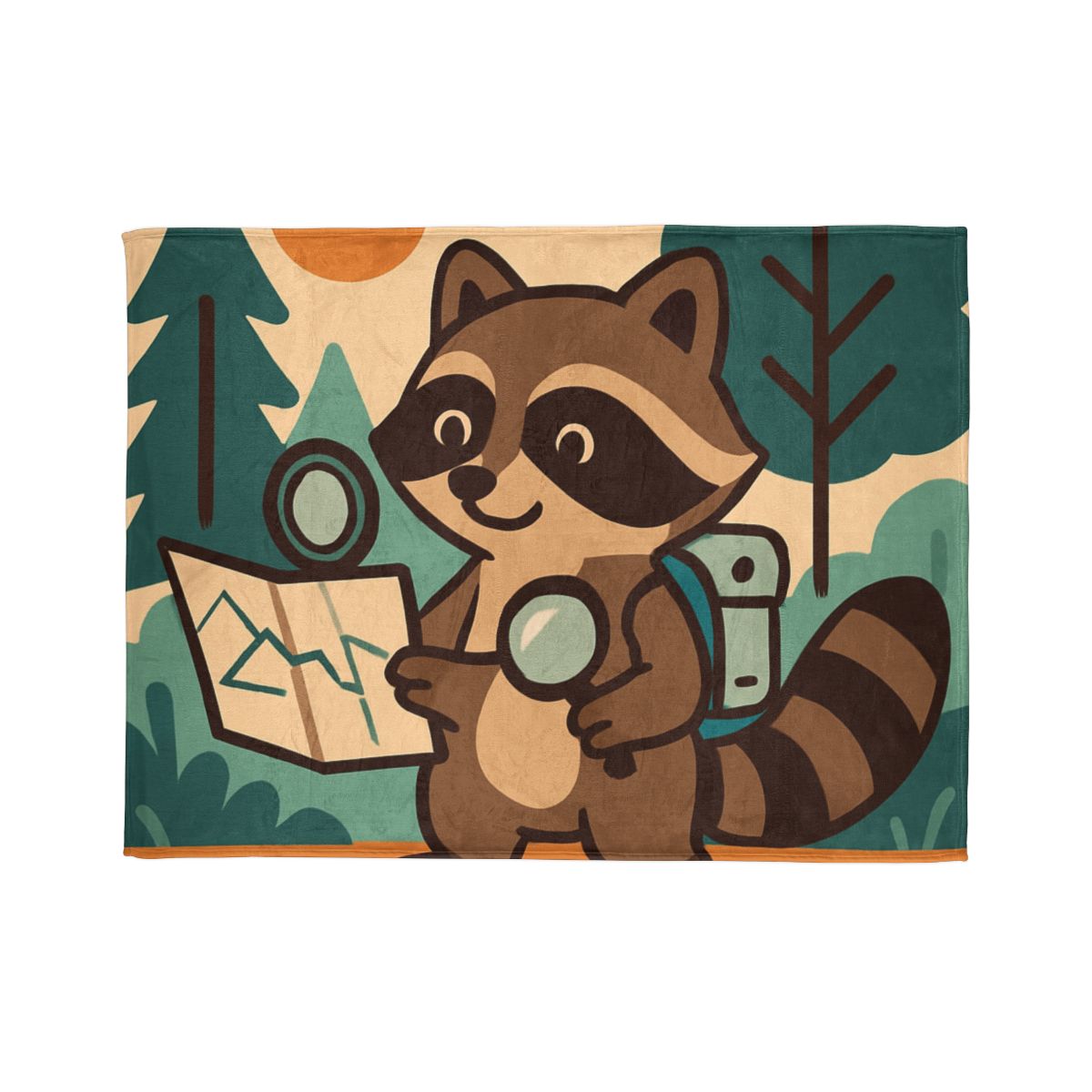 Robot Ranger Raccoon personalized cozy blankets