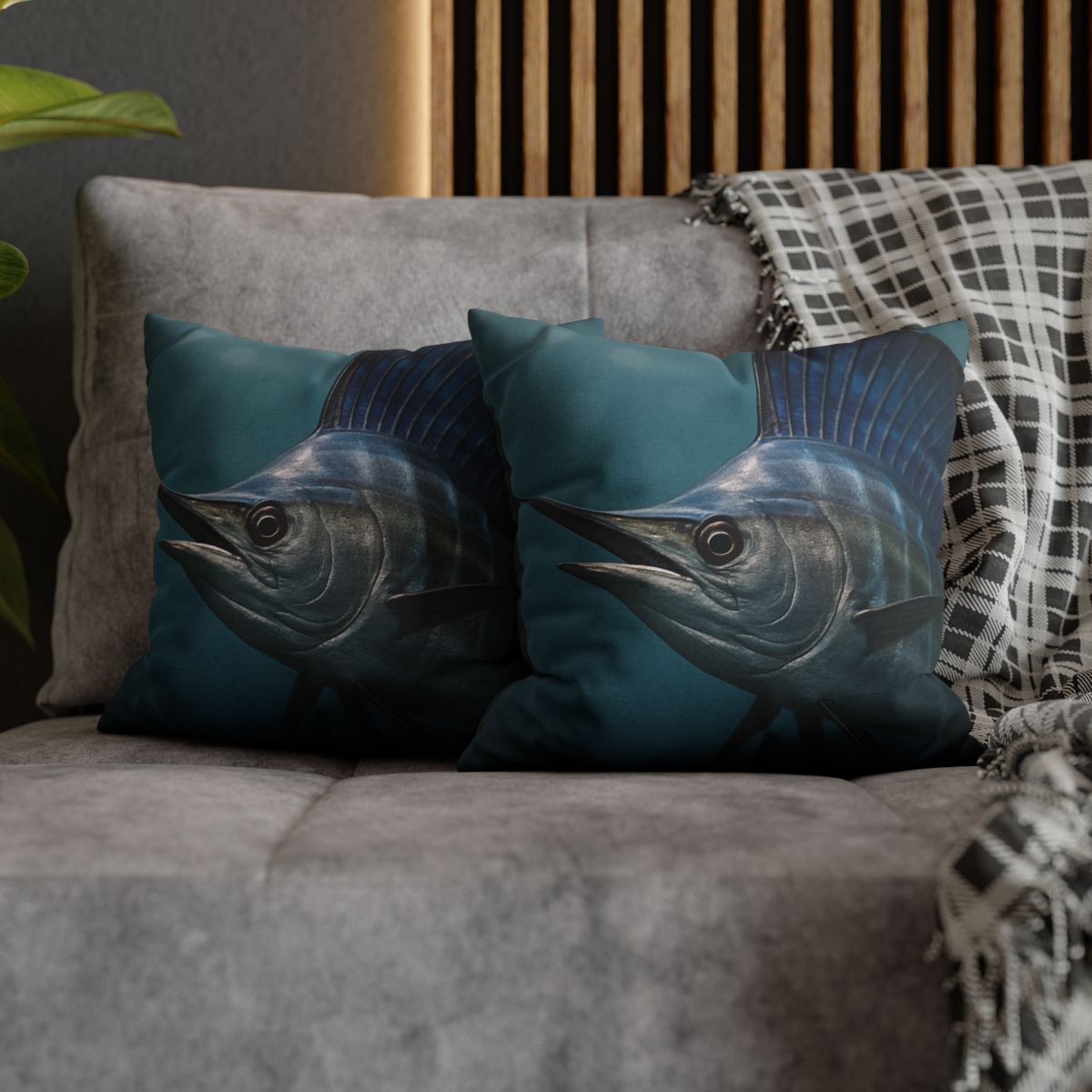 Prismatic Surge Sailfish designer print pillow cases