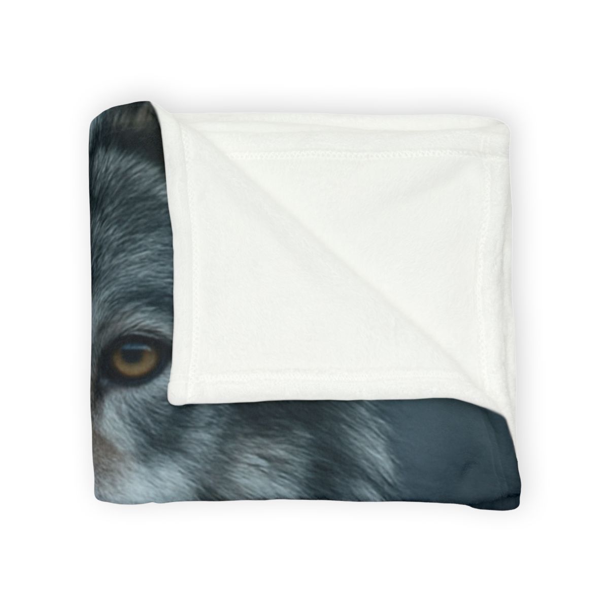 Moonlit Gaze Gray Wolf stylish throw blankets