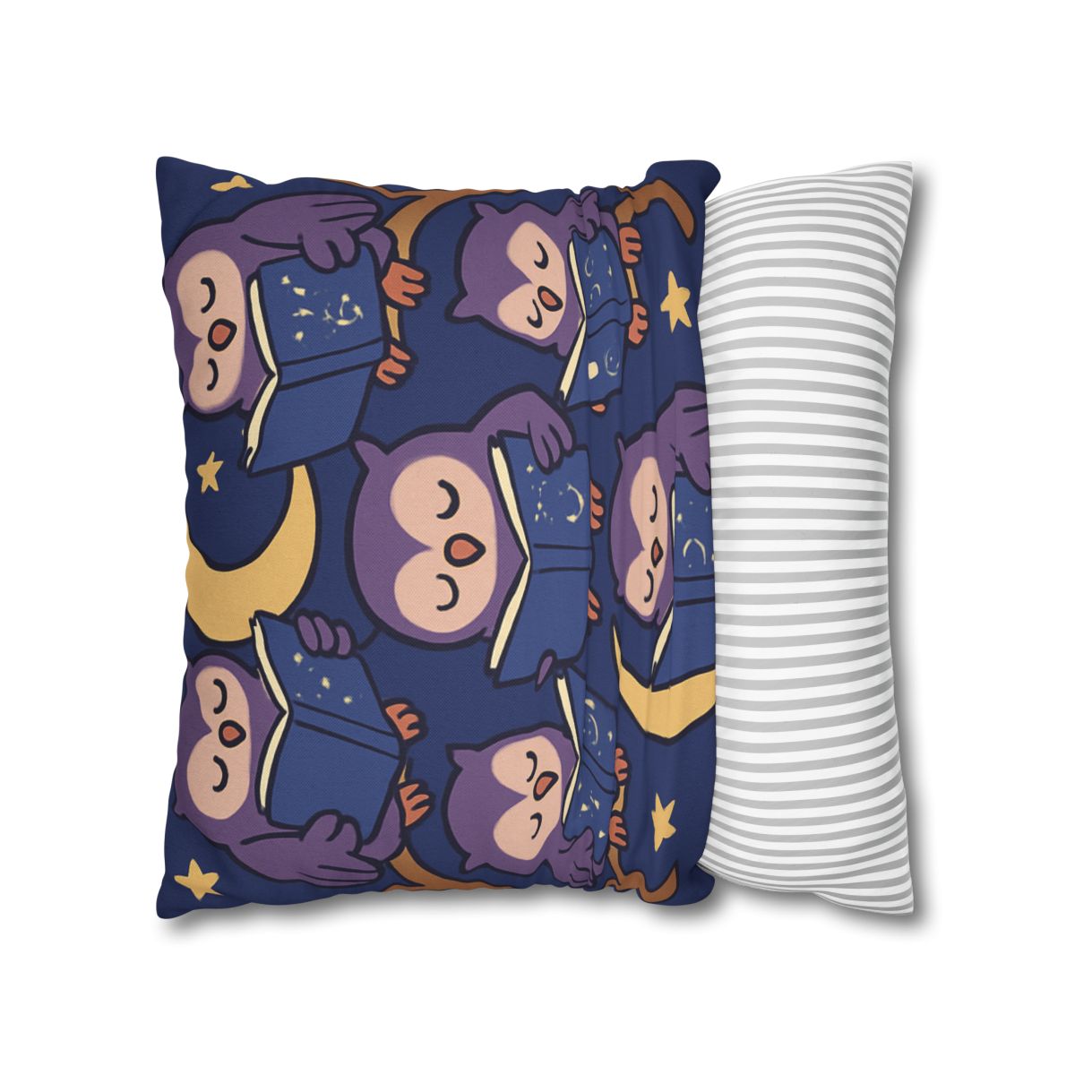 Moonlight Library Of Wise Owls comfortable bedding pillow covers