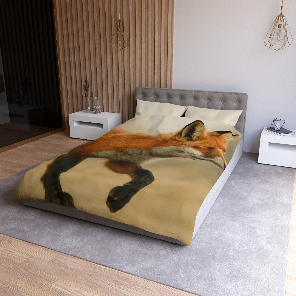 Eclipse Drift Red Fox designer printed duvets