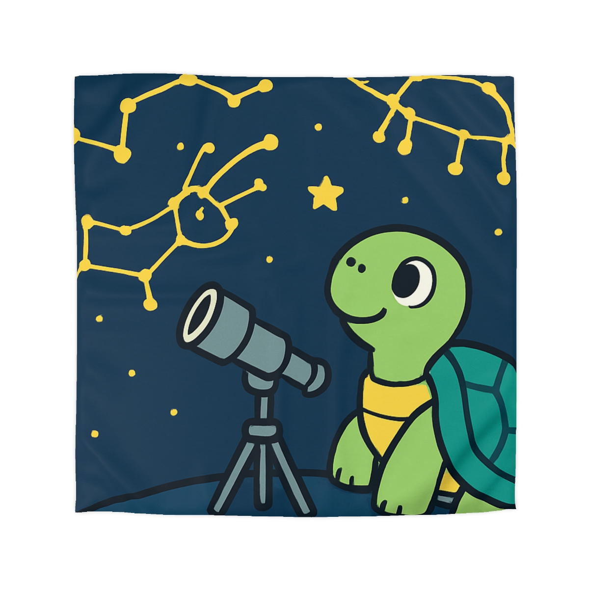 Stargazing Space Turtle stylish duvet covers