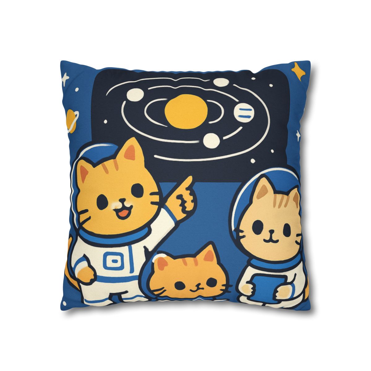 Space School For Curious Cats soft cotton pillow cases