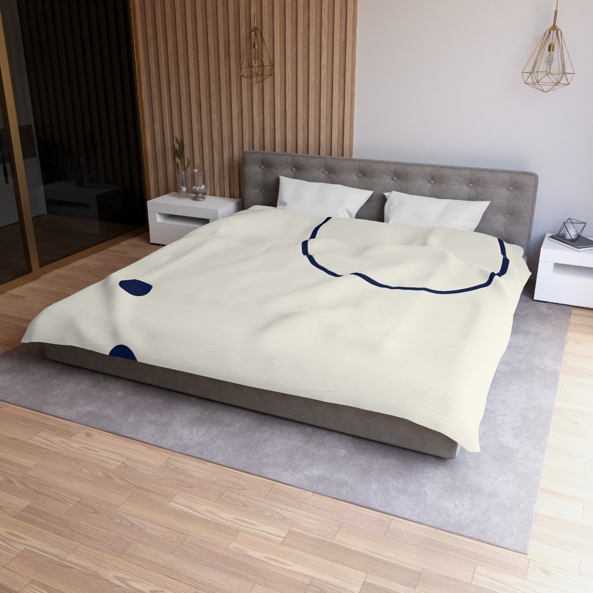 Orbiting Arc And Twin Dots soft comforter duvets
