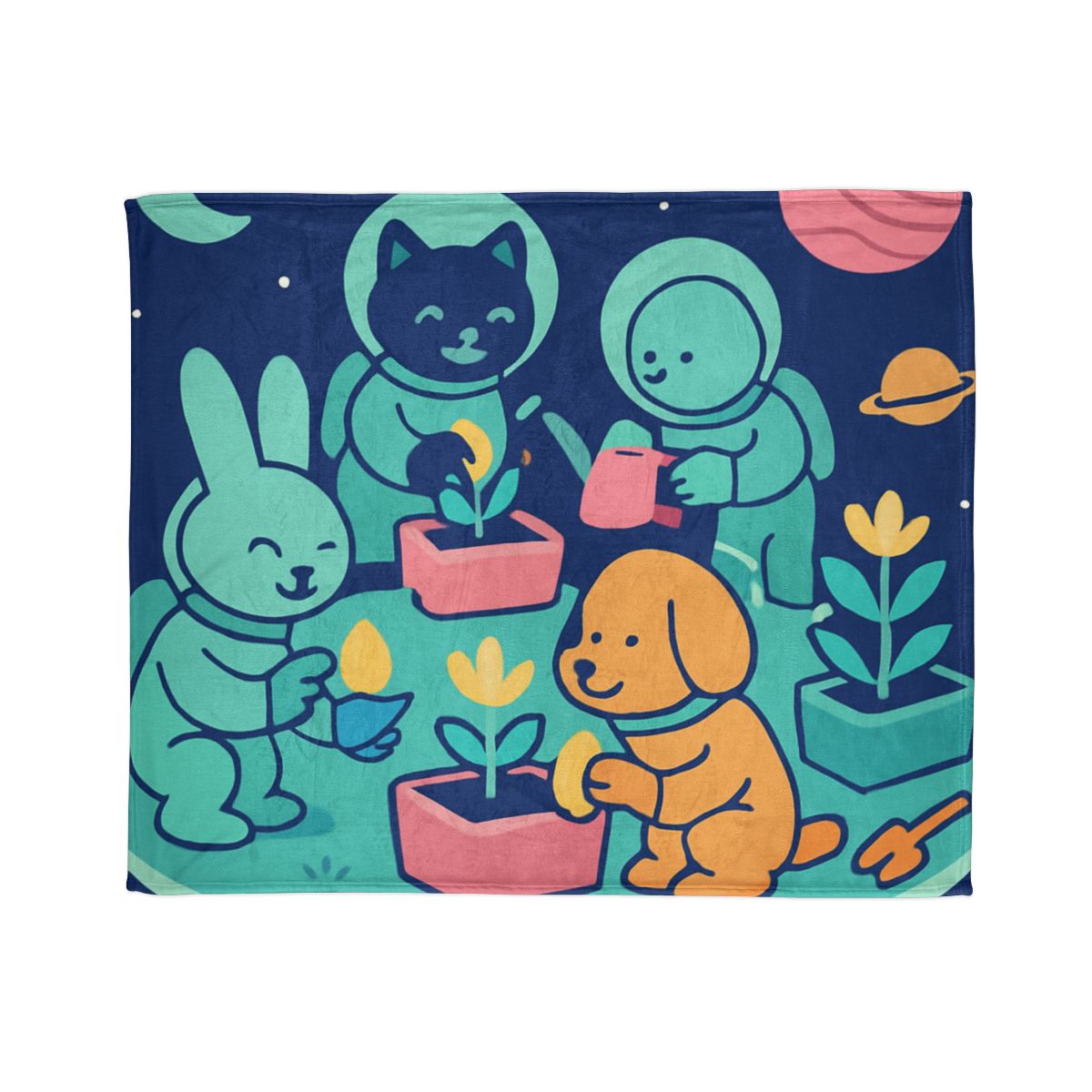 Galactic Gardeners trendy patterned blankets