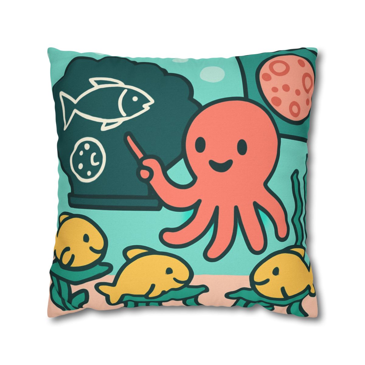 Cosmic Coral Classroom trendy patterned pillow cases