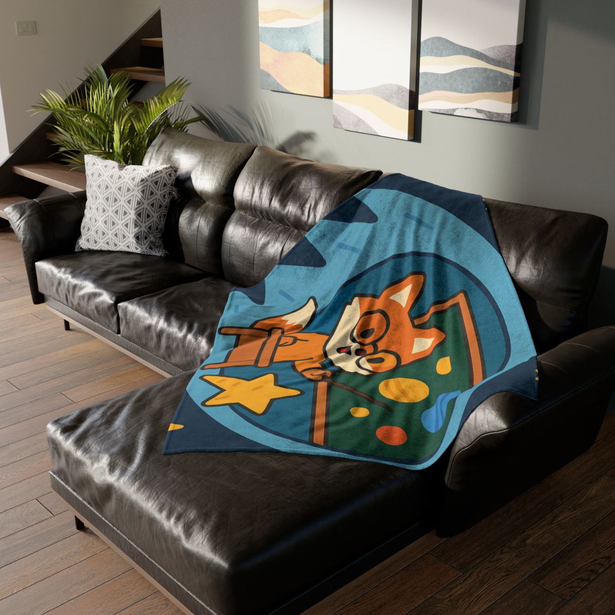 Comet Classroom With The Curious Fox custom blankets