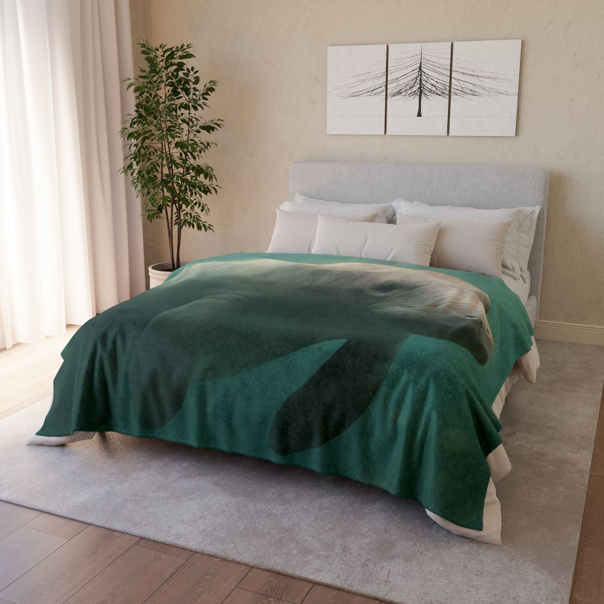 Dawn Drift Manatee soft fleece blankets