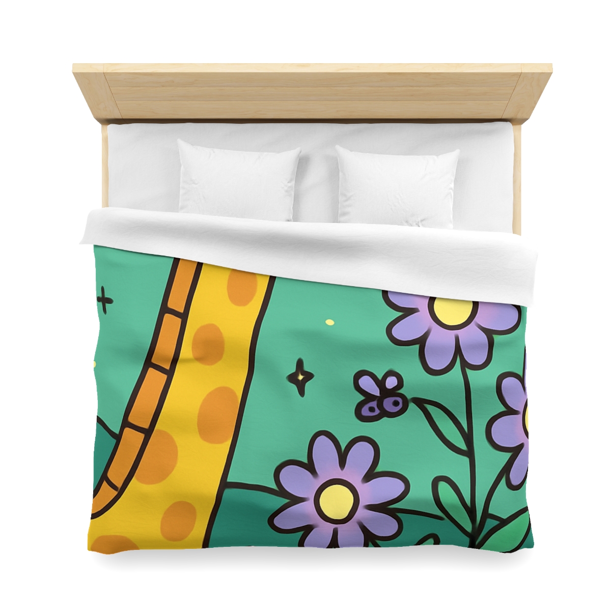 Galactic Garden Giraffe trendy bedroom duvets