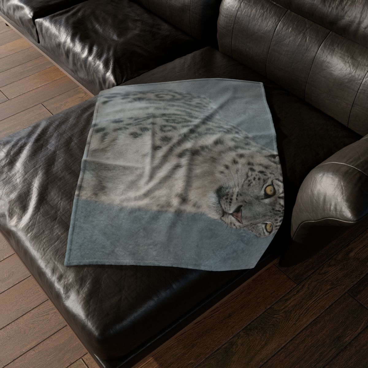 Ridge Phantom Snow Leopard decorative home blankets