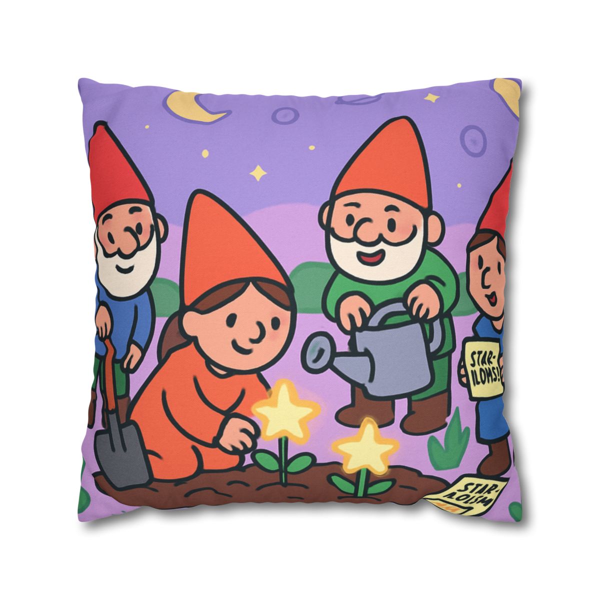 Galactic Garden Gnomes unique gift pillow cases