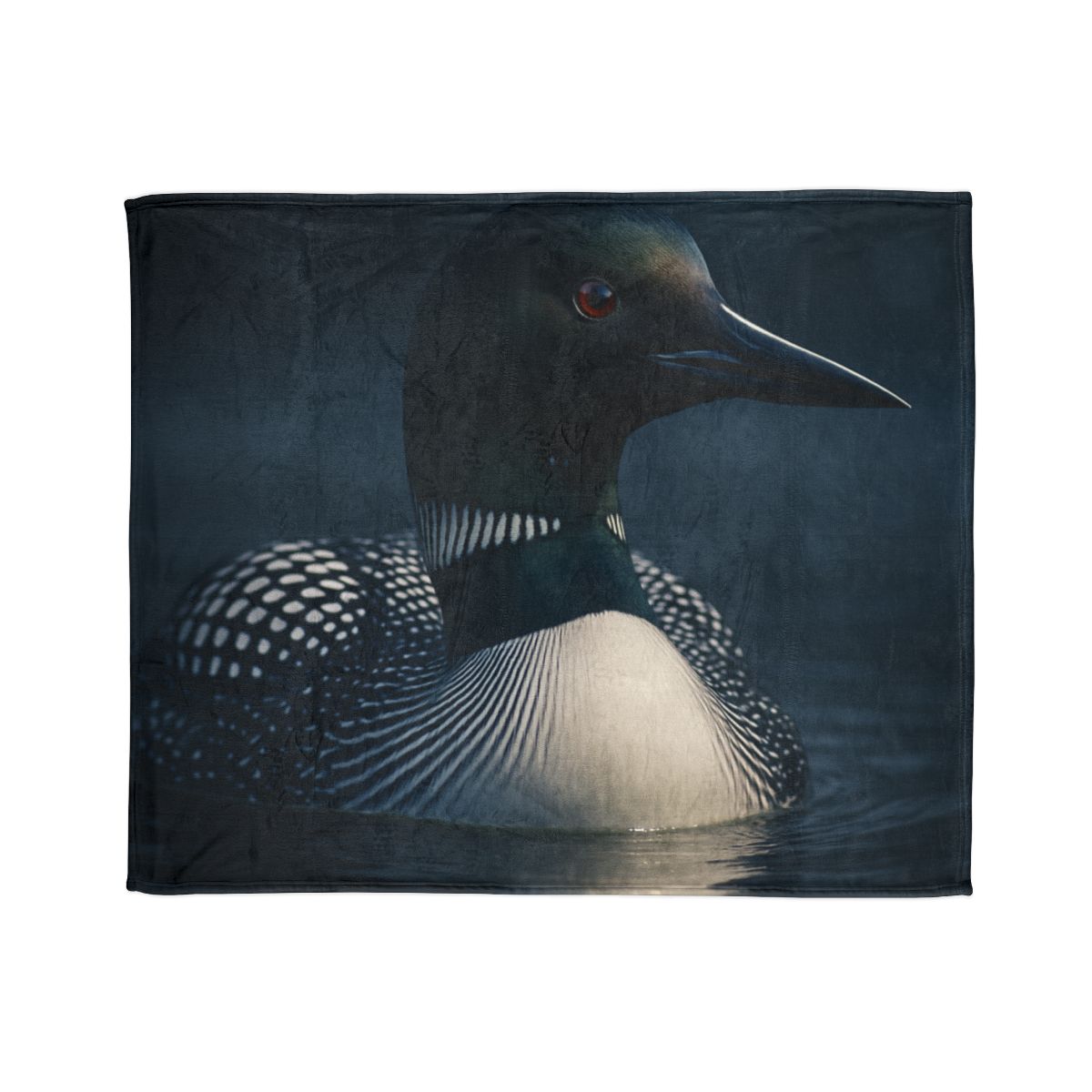 Moonlit Chorus Common Loon personalized cozy blankets