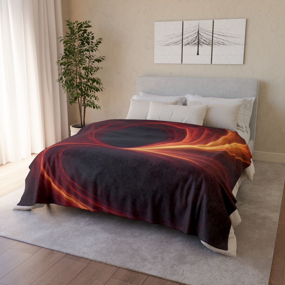 Gravity Well Vortex stylish throw blankets