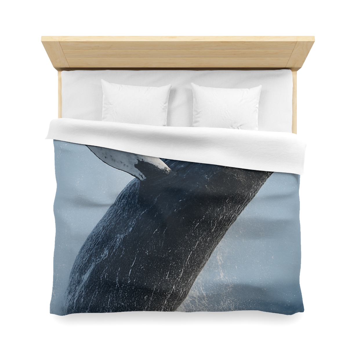 Humpback Whale Rising Calm designer printed duvets