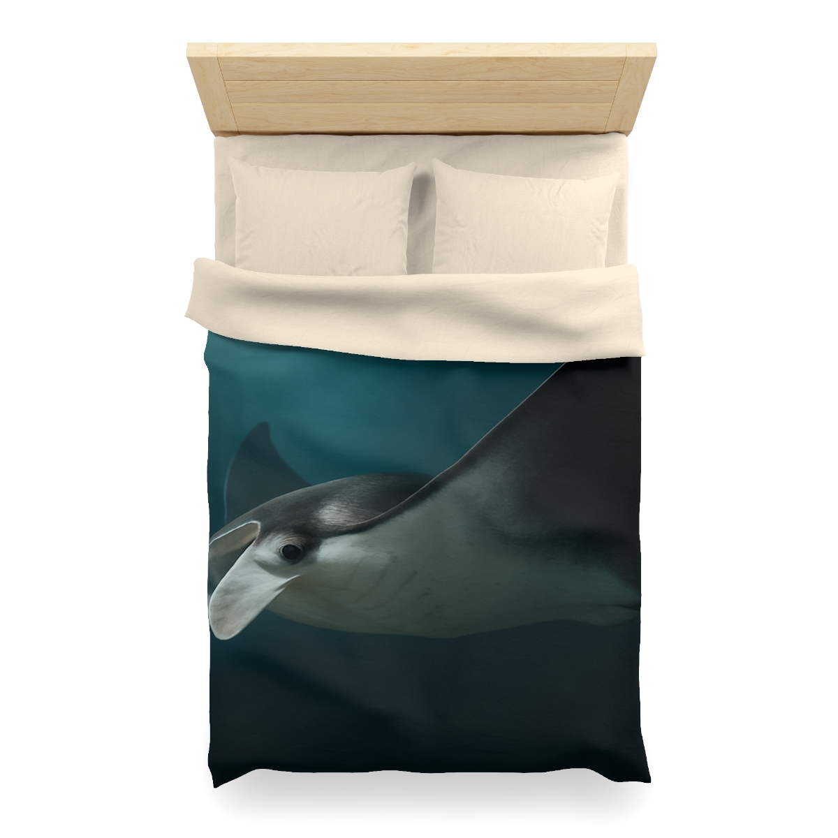 Starlit Glide Manta Ray stylish duvet covers