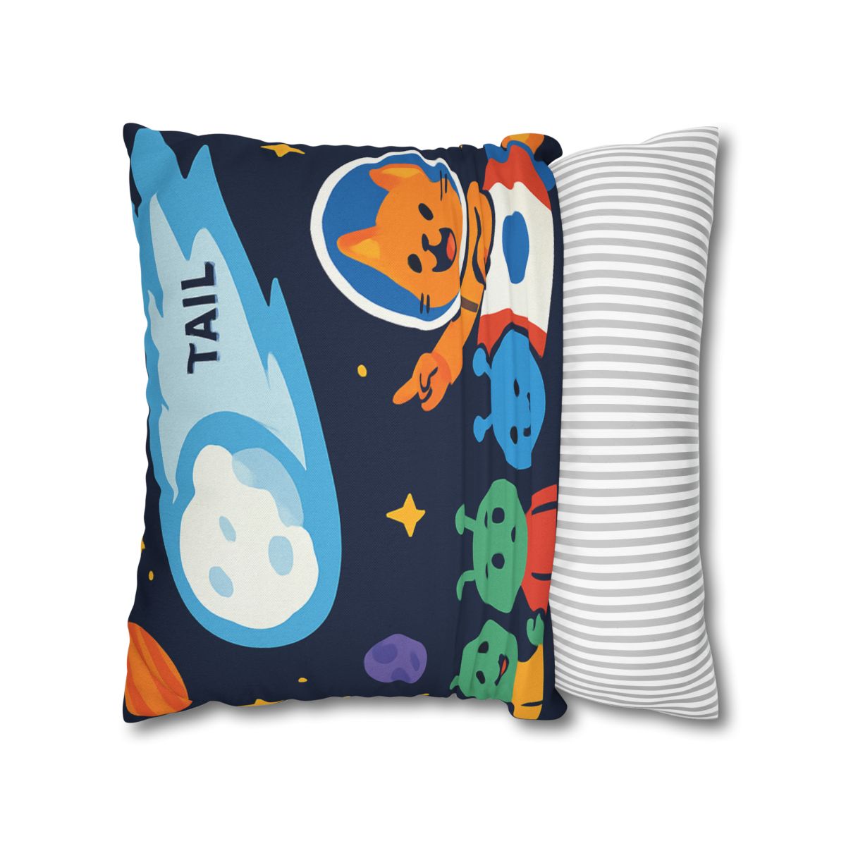 Comet Classroom With Captain Cat personalized pillow covers
