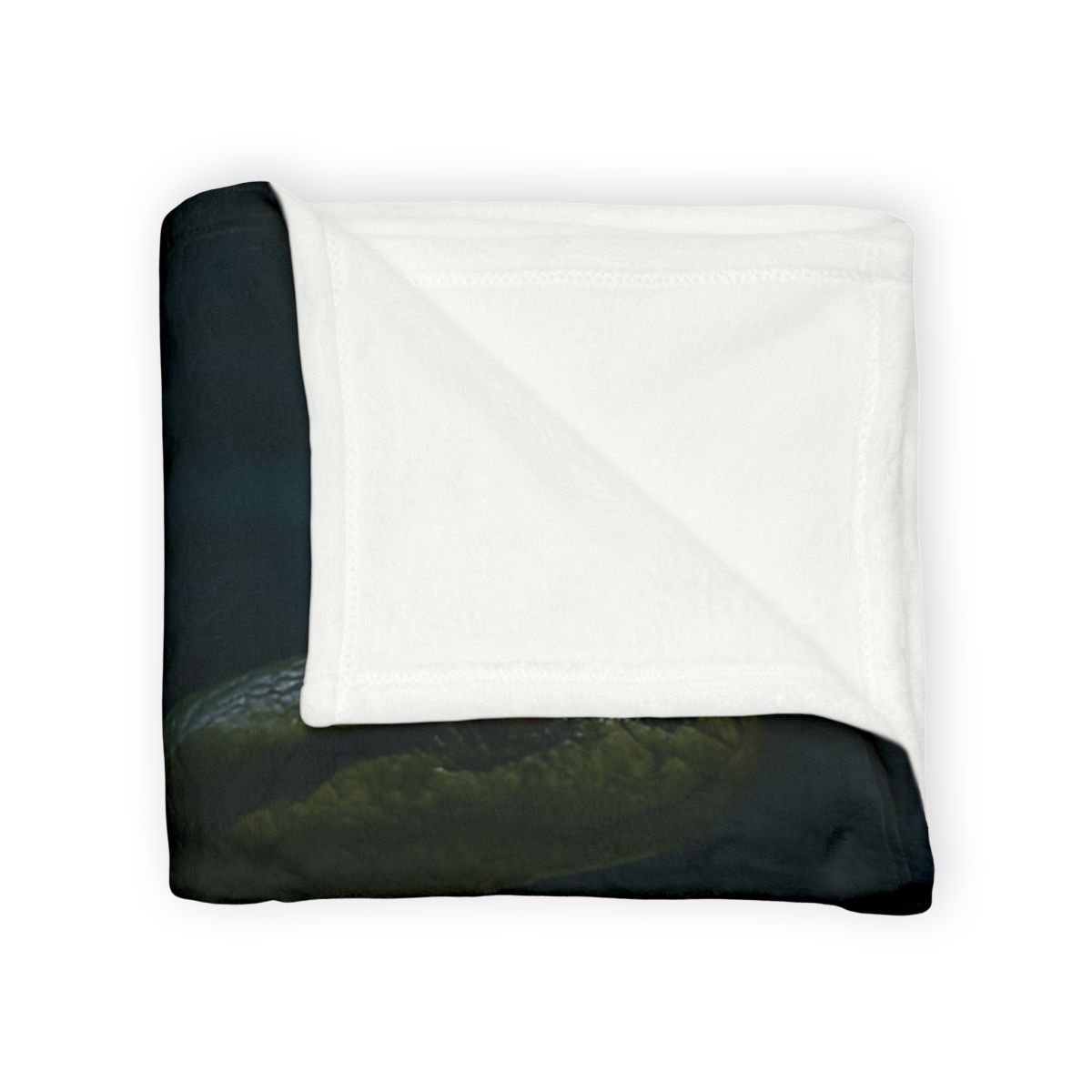 Moonlit Coil Green Anaconda trendy patterned blankets