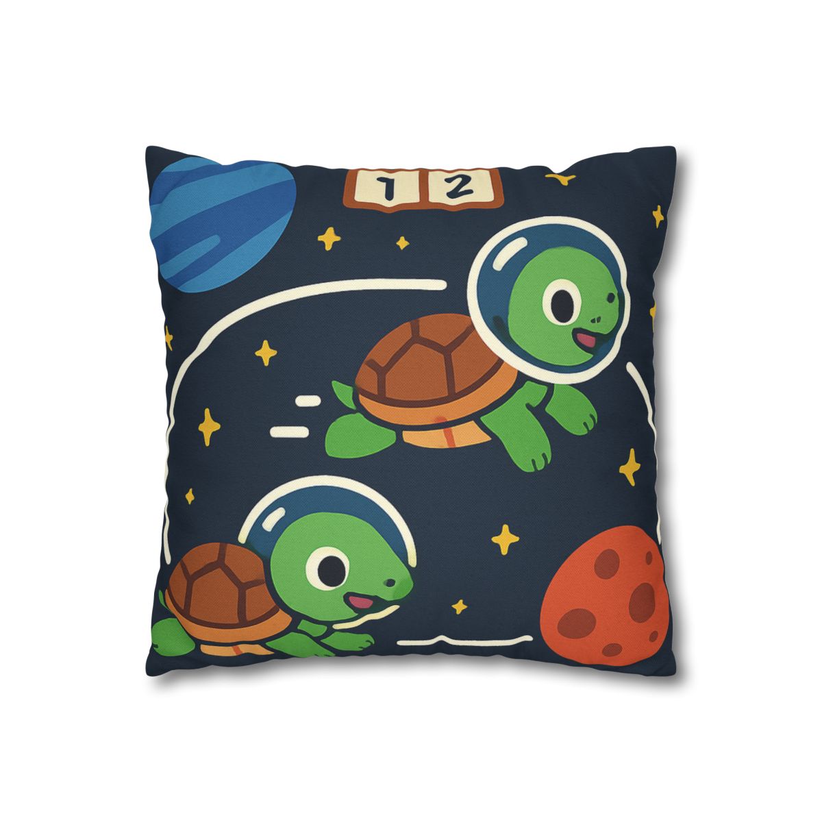 Time Dilation Turtle Race Across Star Track personalized pillow covers