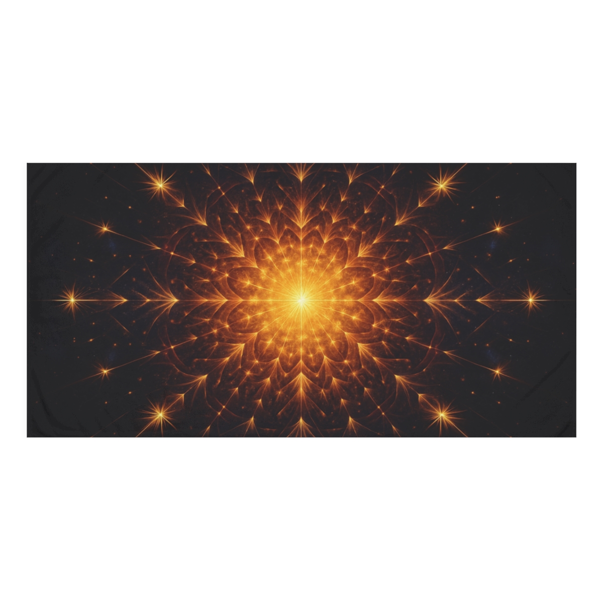 Photon Burst Mandala designer printed towels