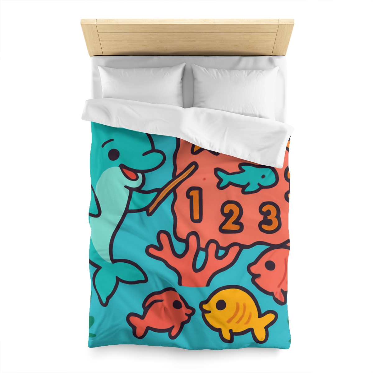 Cosmic Coral Reef Classroom personalized bedding duvets
