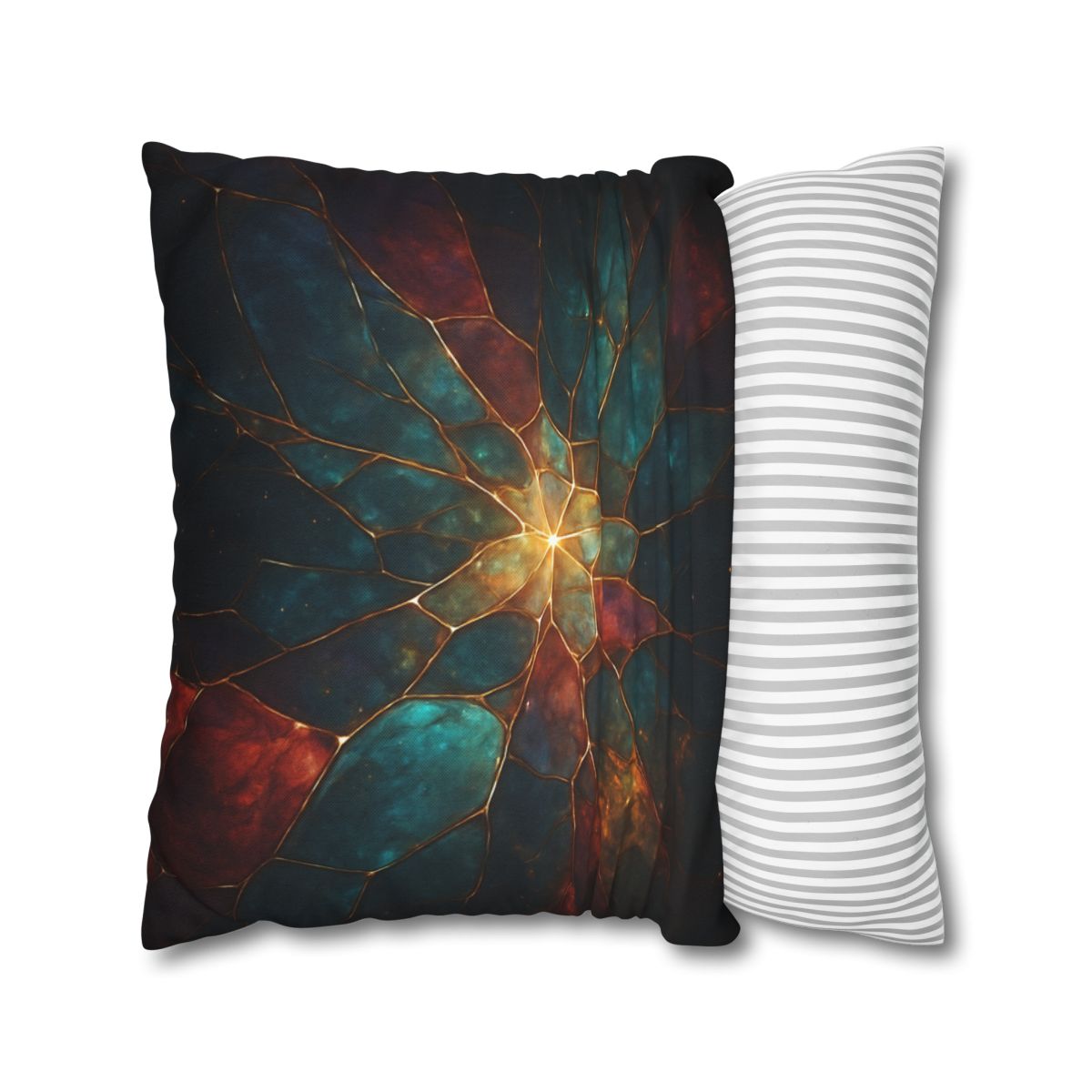Prismatic Nebula Glasswork personalized pillow covers