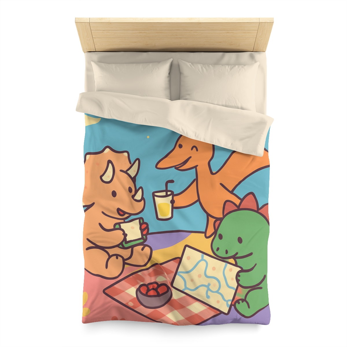 Planet Picnic With Dinosaurs duvets for gifts