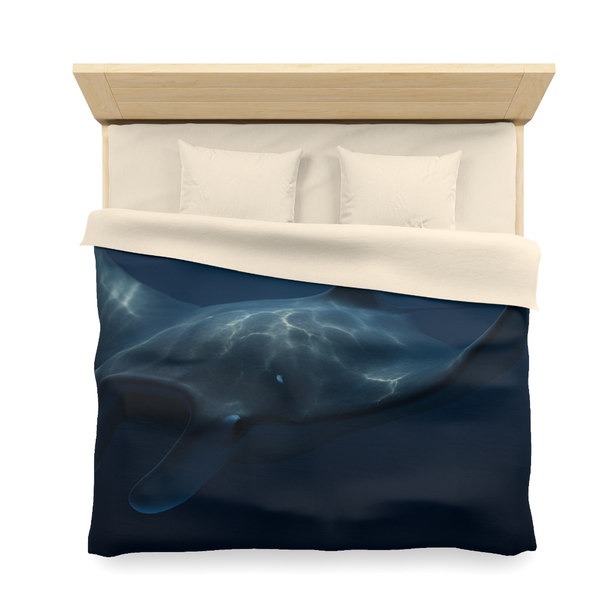 Moonlit Glide Manta Ray custom duvets