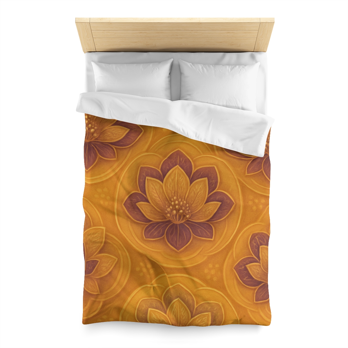 Auric Blossom Halo designer printed duvets