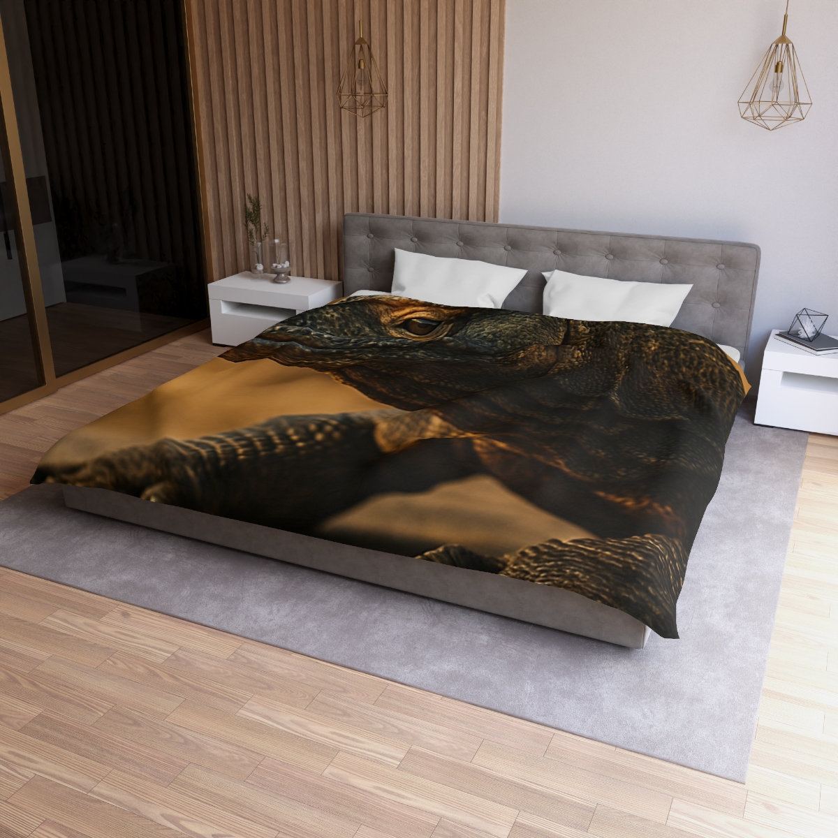 Molten Scale Komodo Dragon personalized bedding duvets