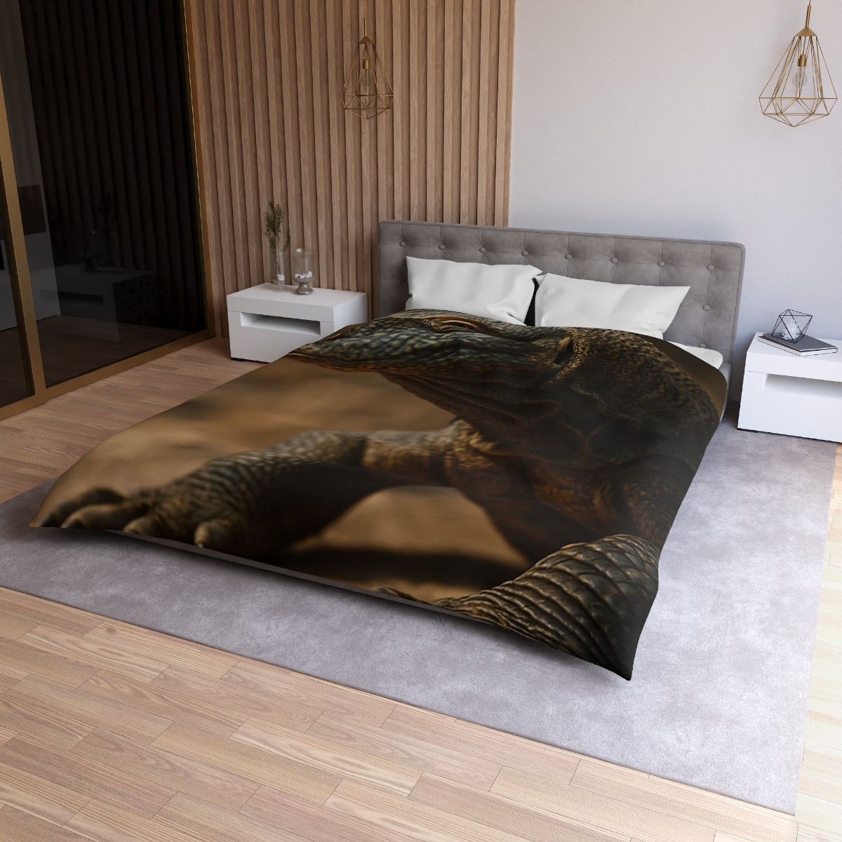 Ancient Sentinel Komodo Dragon personalized bedding duvets