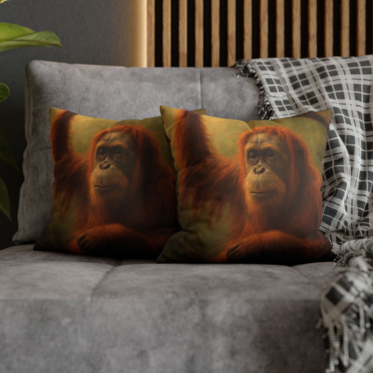 Canopy Sage Orangutan stylish decorative pillowcases