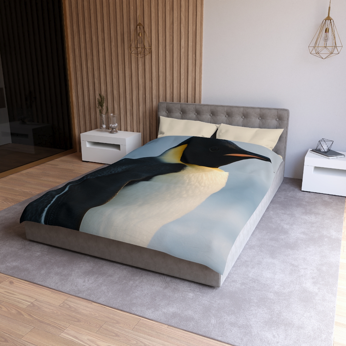 Glacier Gaze Emperor Penguin stylish duvet covers