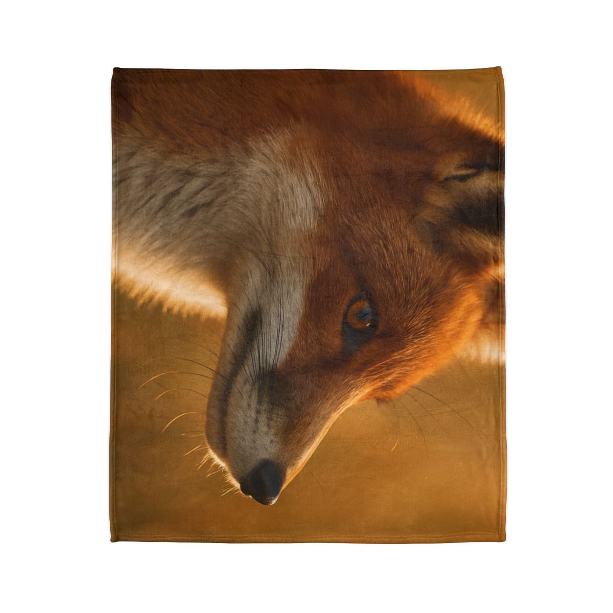 Amber Gaze Red Fox designer printed blankets