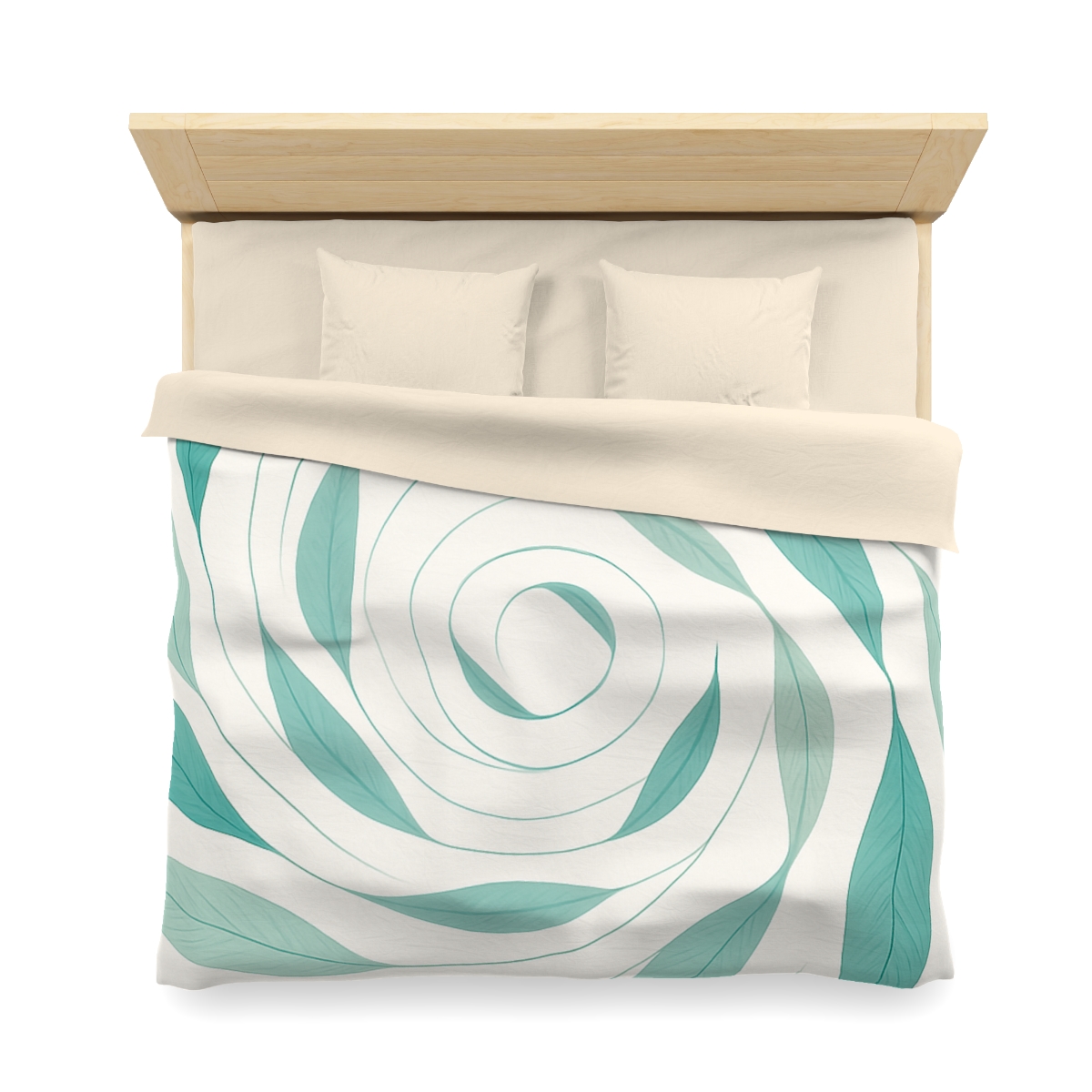 Orbiting Leaf Halo designer printed duvets