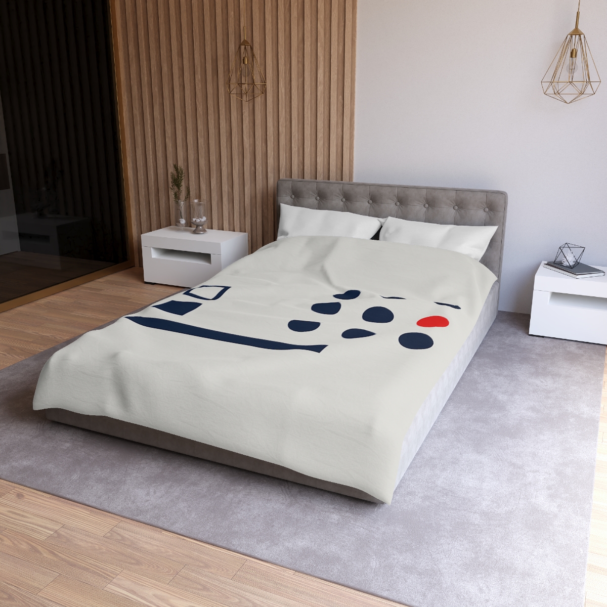 Missing Cell Dot Grid With Long Bar designer printed duvets