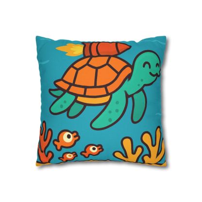 Rocket Powered Turtle Reef trendy patterned pillow cases