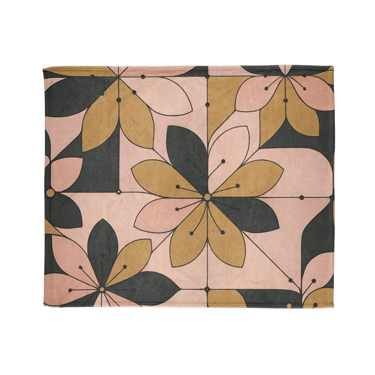 Petal Circuit Mosaic personalized cozy blankets