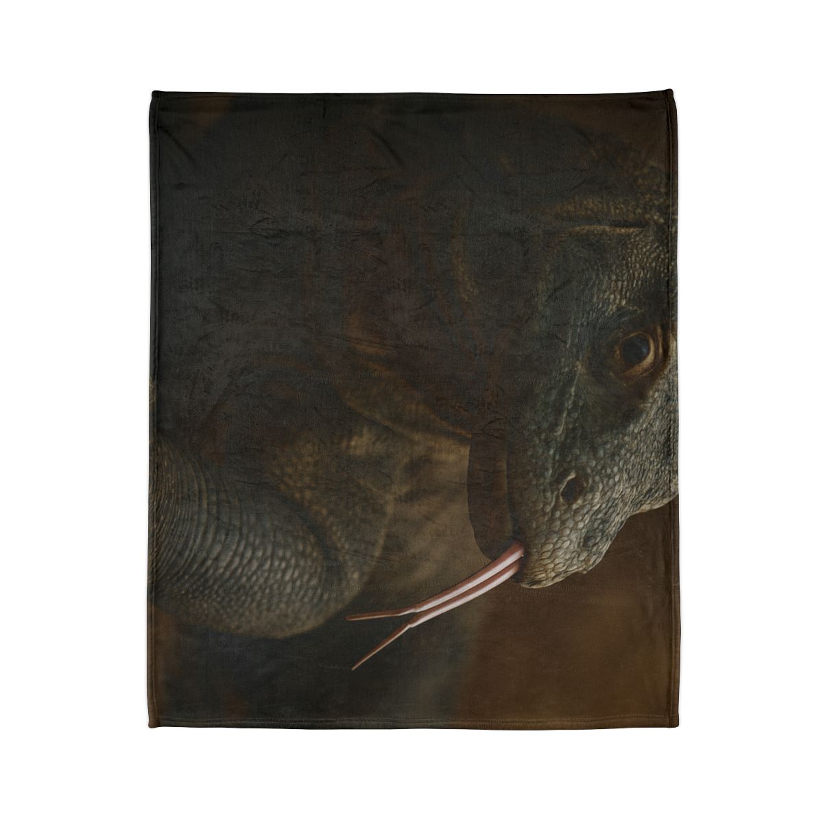 Ancient Sentinel Komodo Dragon personalized cozy blankets