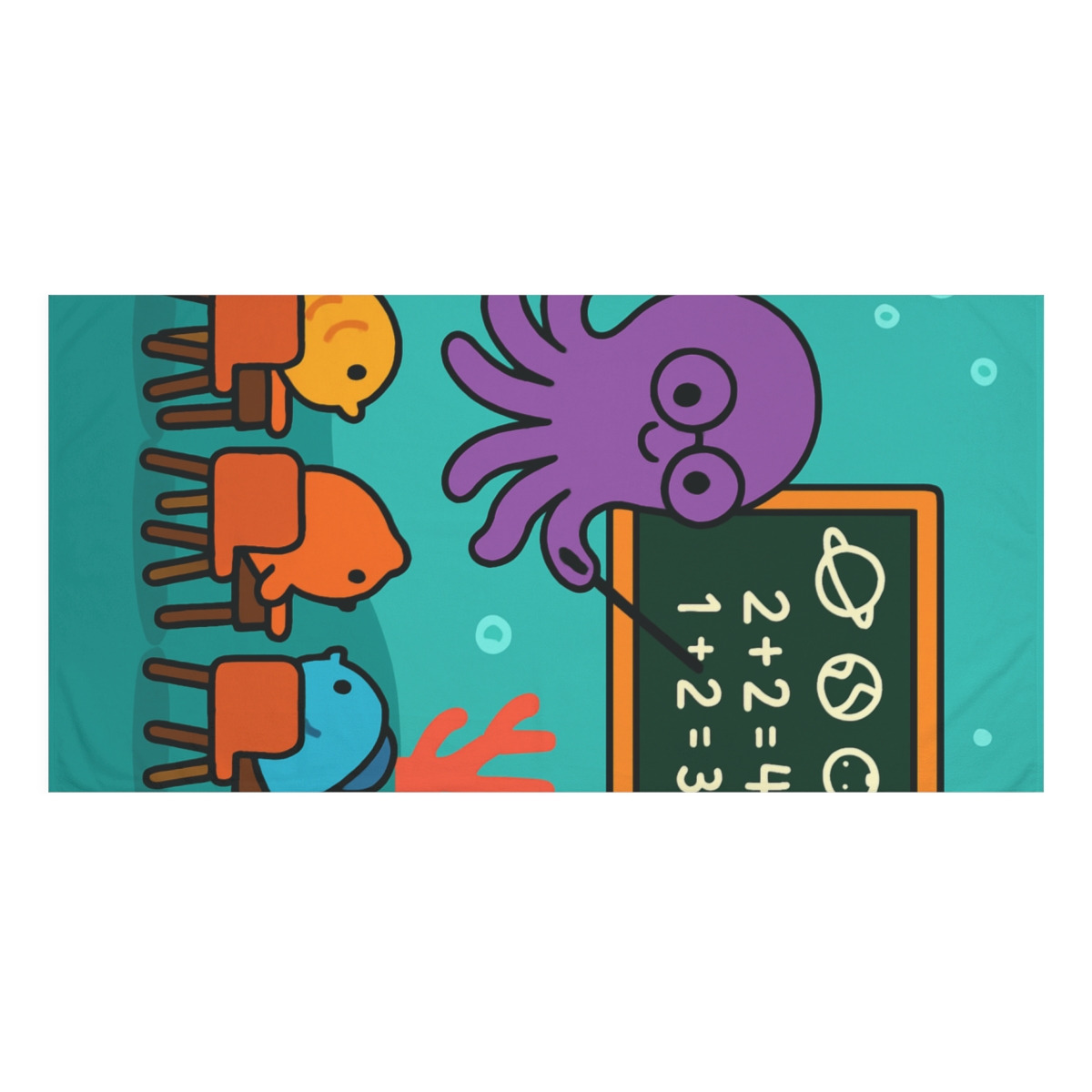 Comet Classroom Octopus custom towels