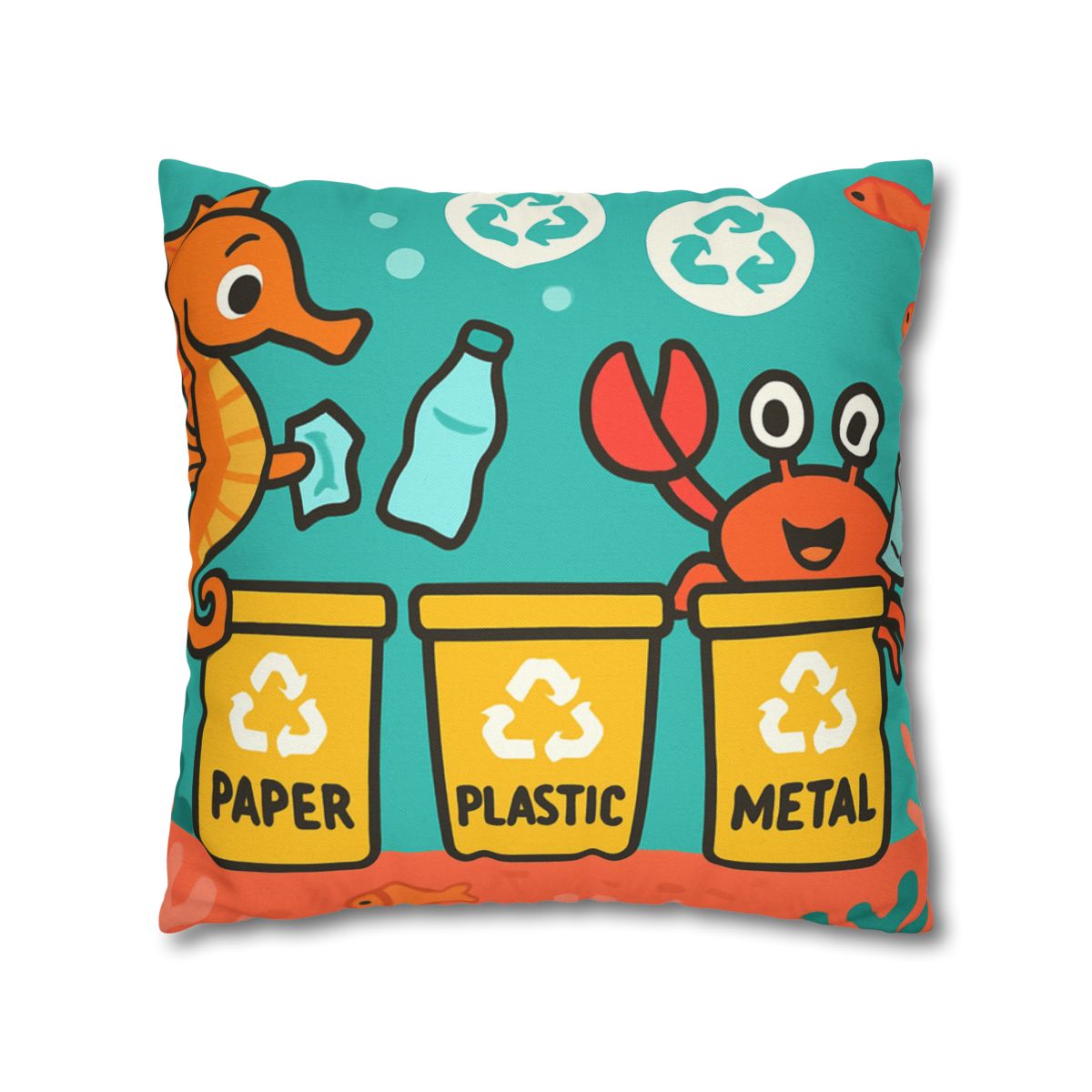 Coral City Recycling Seahorse Patrol unique gift pillow cases